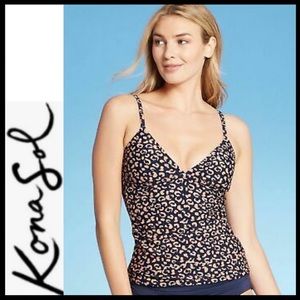 NWOT Kona Sol Animal Print Tankini Top